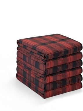 6 Red and Black Dish Towels